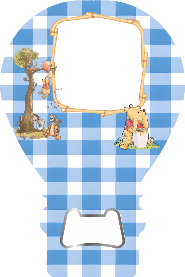 Mavi Pötikare Desenli Winnie Açacak Magnet